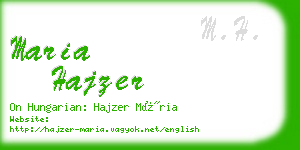 maria hajzer business card